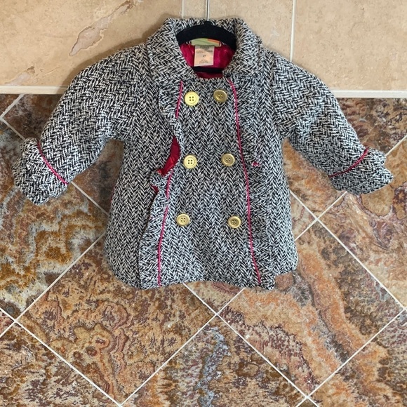 Penelope Mack Girls Double Breasted Wool Blend Coat Size 2T - Picture 3 of 16